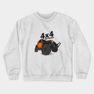 4x4 Off Road Jeep Orange Crewneck Sweatshirt